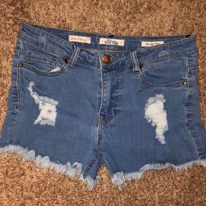 WILD BLUE CUTOFF SHORTS
